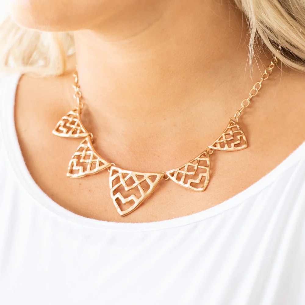 Paparazzi Gold Chevron Necklace